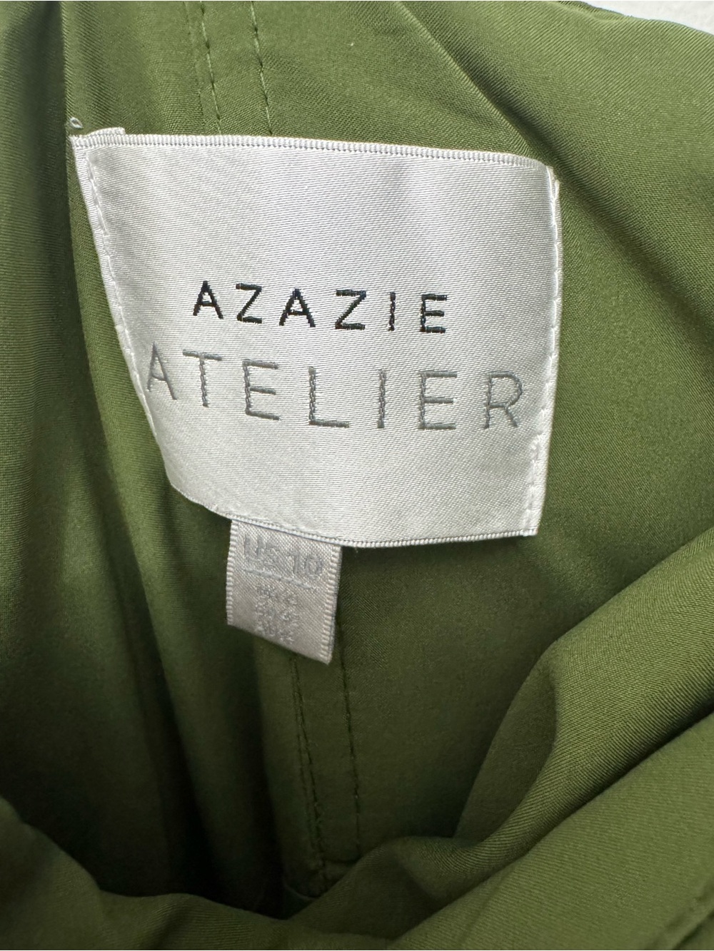 EUC Azazie Atelier Lorie Olive Ruffle Maxi Dress | Formal Occasion Gown - Picture 7 of 7